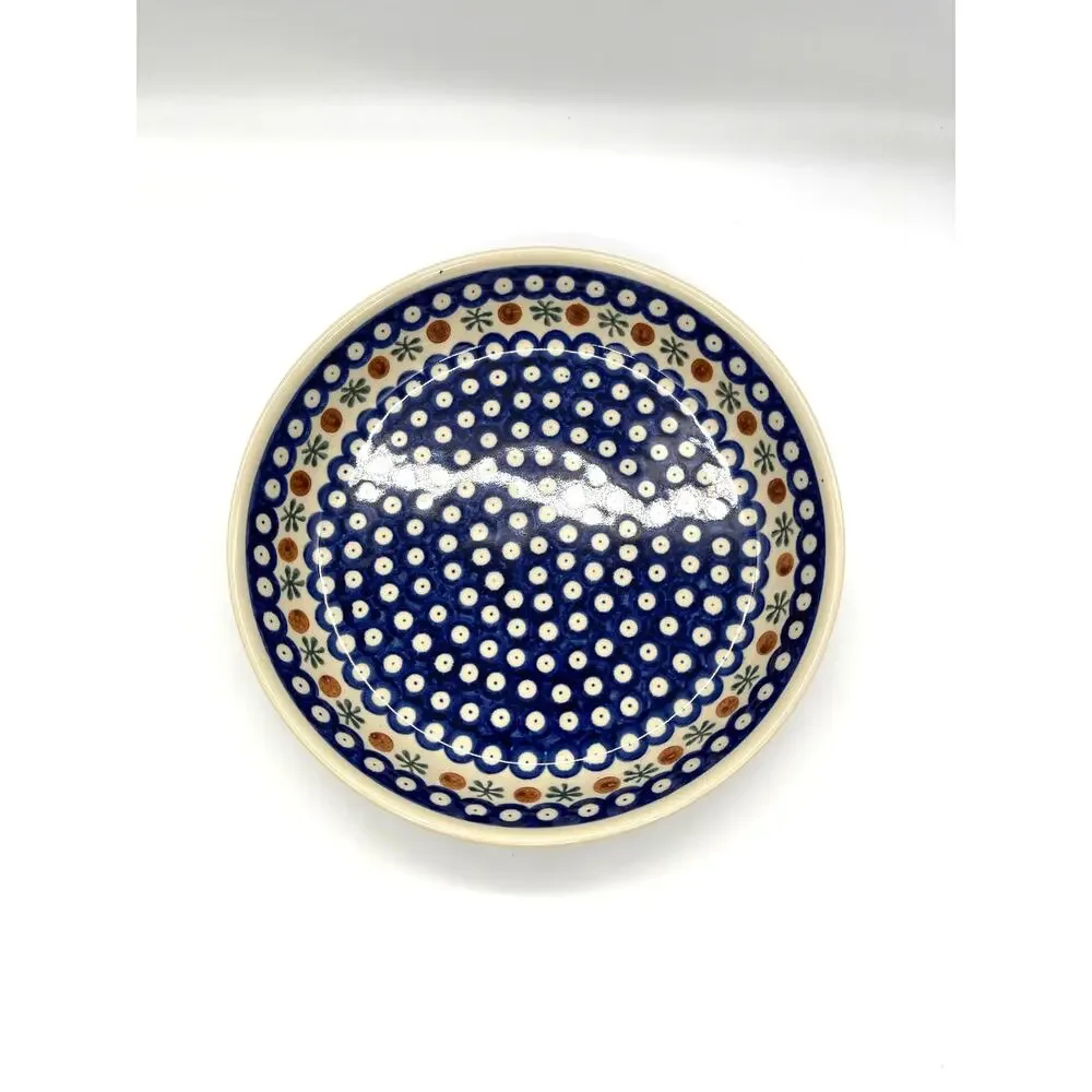 Boleslawiec Polish Pottery Pie Dish Plate Hand Made in Poland 9.5